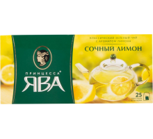 Чай зеленый ПРИНЦЕССА ЯВА лимон, 25пак, Россия, 25 пак