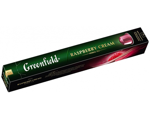 Напиток чайный в капсулах GREENFIELD Raspberry Cream, 10кап, Россия, 10 пак