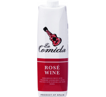 Вино LA COMIDA столовое розовое сухое, 1л, Испания, 1 L