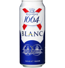 Напиток пивной KRONENBOURG 1664 Blanc ароматизированный, 4,5%, ж/б, 0.45л, Россия, 0.45 L