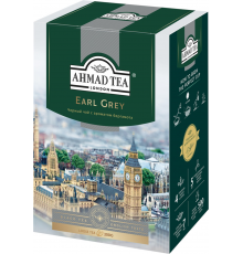 Чай черный AHMAD TEA Earl Grey с бергамотом байховый листовой, 200г, Россия, 200 г