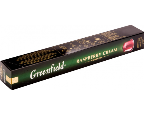 Напиток чайный в капсулах GREENFIELD Raspberry Cream, 10кап, Россия, 10 пак