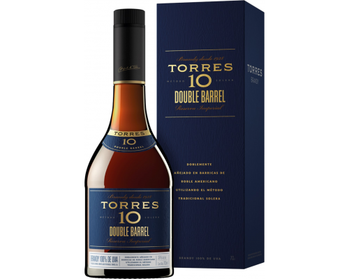 Бренди TORRES 10 Double Barrel 38%, п/у, 0.7л, Испания, 0.7 L