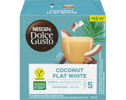 Кофе в капсулах NESCAFE Dolce Gusto Flat white кокосовый на растительной основе, 12кап, Великобритания, 12 кап