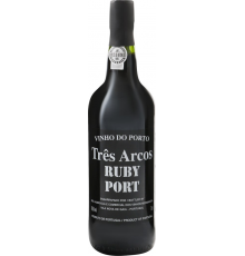 Вино крепленое TRES ARCOS Портвейн Руби Порто, 0.75л, Португалия, 0.75 L
