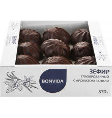 Зефир BONVIDA с ароматом ванили глазированный, 570г, Россия, 570 г