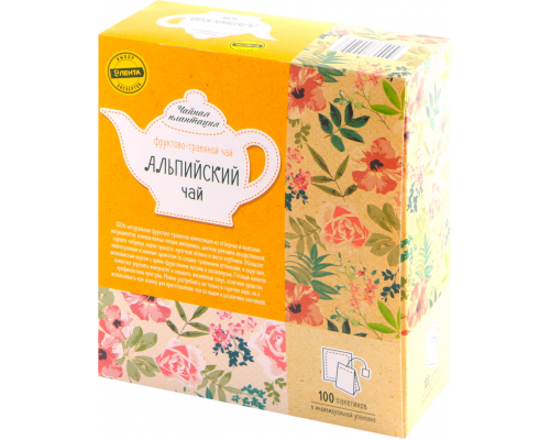 Напиток чайный фруктово-травяной ЧАЙНАЯ ПЛАНТАЦИЯ Альпийский чай, 100пак, Россия, 100 пак