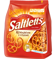 Крендель LORENZ Saltletts Классический с солью, 150г, Россия, 150 г