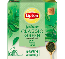 Чай зеленый LIPTON Classic green байховый, 100пак, Россия, 100 пак