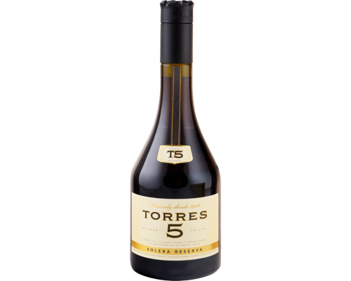 Бренди TORRES 5 Solera Reserva 38%, 0.7л, Испания, 0.7 L