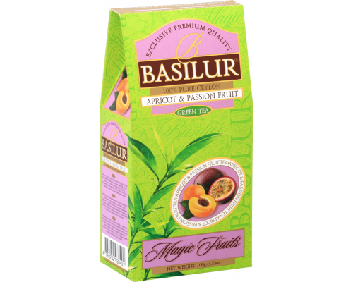 Чай зеленый BASILUR Абрикос и маракуйя цейлонский байховый, листовой, 100г, Шри-Ланка, 100 г