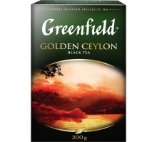 Чай черный GREENFIELD Golden Ceylon листовой, 200г, Россия, 200 г