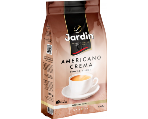 Кофе зерновой JARDIN Americano Crema жареный, 1кг, Россия, 1000 г