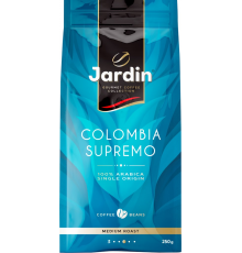 Кофе зерновой JARDIN Colombia Supremo, 250г, Россия, 250 г