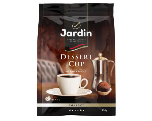 Кофе зерновой JARDIN Dessert Cup жареный, 500г, Россия, 500 г