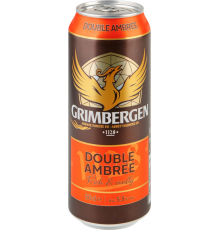 Напиток пивной GRIMBERGEN Double Ambree пастер. алк.5,5% ж/б, Польша, 0.5 L