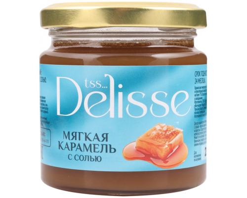 Десерт кондитерский DELISSE Мягкая карамель с солью, 220г, Россия, 220 г