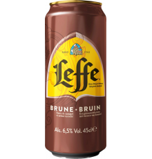 Напиток пивной LEFFE Brune Темный эль пастер. алк.6,5% ж/б, Россия, 0.45 L