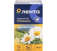 Чай травяной ЛЕНТА Ромашка к/уп, Россия, 25 пак